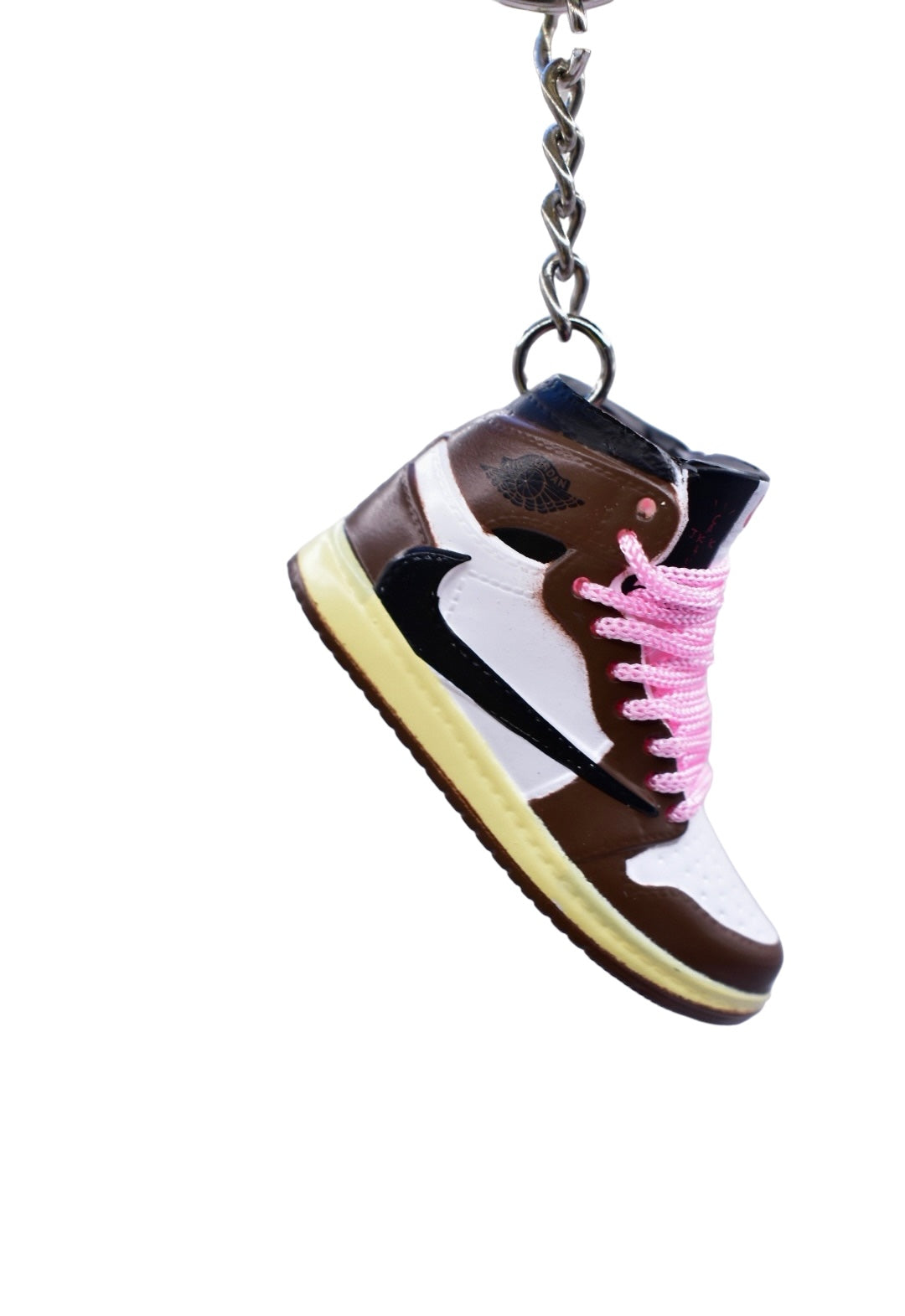 Keychain Jordan 1 'Travis Scott Mocha - Pink Laces'